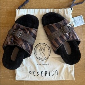 Peserico women’s  Brown Slide Sandals